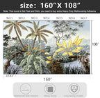 -Tropical Botanical Palm Leaf Fabric Wallpaper Living Room Bedroom Bathroom - Image 4