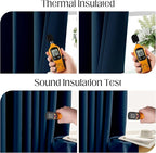 CUCRAF Navy Blue Blackout Curtains 96 inch Length 2 Panels Set, Rod Pocket Room - Image 5