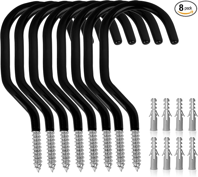 GURADESIGN 8-Pack Heavy Duty Bike Hook, Loading Capacity 100 LBS, 6 inch by GURADESIGN