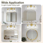 Crystal Bathroom Light Fixtures, Bathroom Lighting Fixtures Over Mirror - Image 7