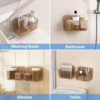 Diesisa 2pc Acrylic Wall Mount Organizer, Adhesive Cabinet Door Organizer - Image 6