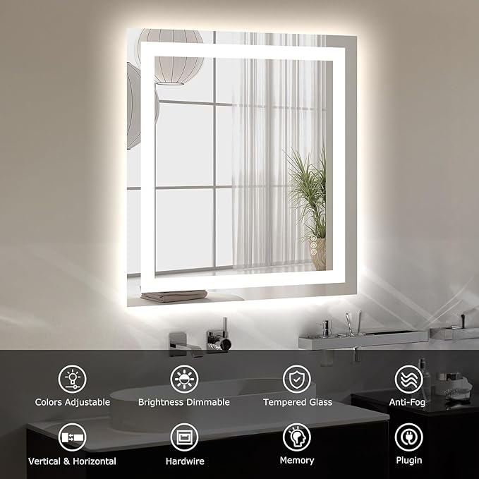 Hivone 28X32 LED Bathroom Mirror - Image 6