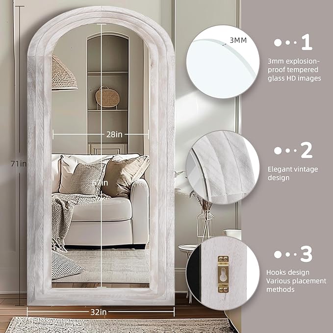 ZHUNFA Arched Full Length Mirror - Image 2
