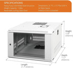 Tecmojo 6U Wall Mount Rack Network Cabinet - Image 2