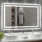 55x36 Inch LED Bathroom Mirror by Wedhouc