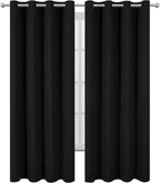 LEMOMO Blackout Curtains 66 x 95 inch/Black Curtains Set of 2 Panels/Thermal - Image 2