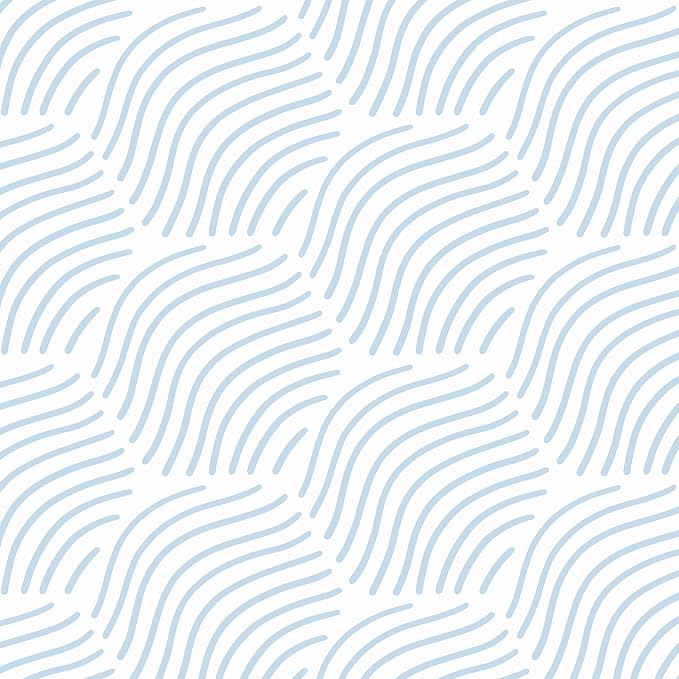 Peel and Stick Wallpaper Blue Wallpaper Geometric Wallpaper White Hexagon by Fiula