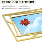 Brushed Gold Bathroom Mirror, Hang Horizontally or Vertically - Image 4