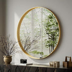 VooBang 24 inch Round Bathroom Mirror, Living Room, Hanging or Leaning - Image 4