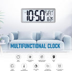 TXL Silver Large Digital Wall Clock - Image 2
