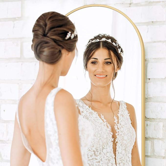 Sweetcrispy 59"x16" Arched Full Length Mirror, Leaning or Standing Full Body - Image 4