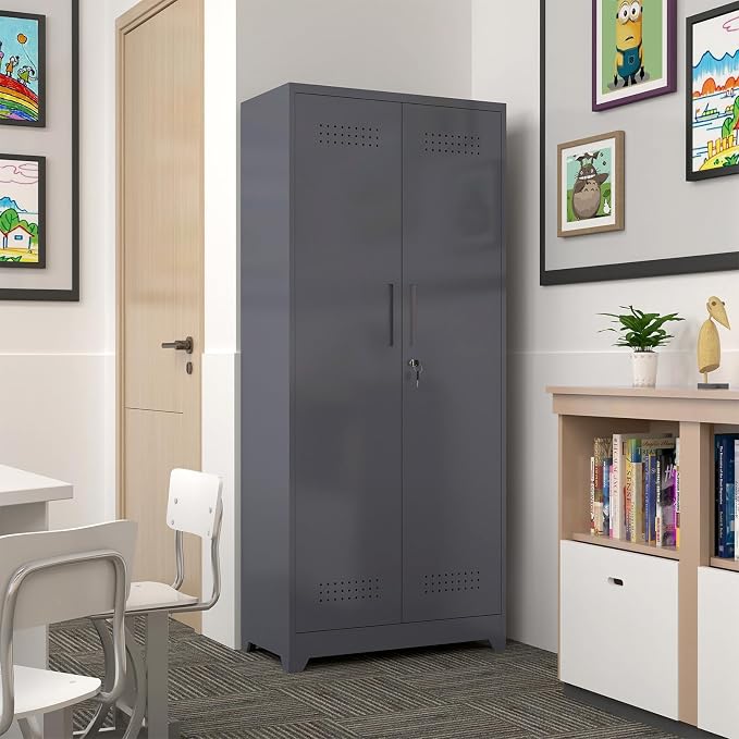 GREATMEET 72.8" H Tall Metal Garage Storage Cabinet - Image 7
