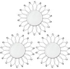 3 Pack Metal Mirrors for Wall Sunburst Wall Mirrors Home Décor Decorative by Uaussi