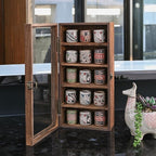 Ikee Design Wall Mounted Wooden Collectible Display Case 5 Shelf Display - Image 7