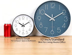 jomparis 12 Inch Silent Non-Ticking Battery Operated Quality Quartz Round Wall - Image 2