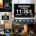 TROCOTN Dementia Clocks, Large Display Calendar Alarm Clock - Image 3