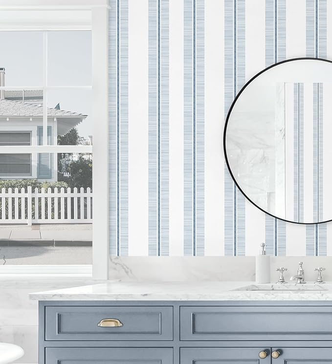 NextWall Beach Towel Stripe Peel and Stick Wallpaper - Image 5