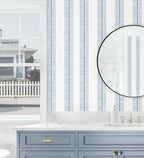 NextWall Beach Towel Stripe Peel and Stick Wallpaper - Image 5