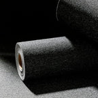 Black Peel and Stick Wallpaper Slight Velvety Feeling Woven Fabric Grasscloth - Image 2