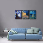 Wieco Art Framed 3 Panels Canvas Prints of Vincent Van Gogh Paintings - Image 4