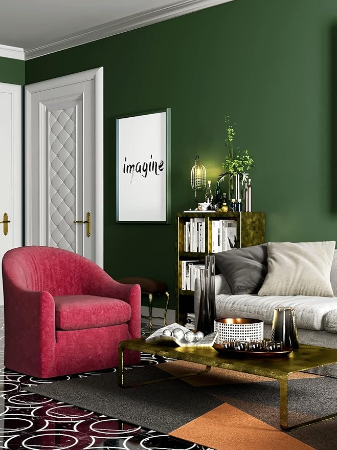 Safiyya 393"x17.7" Olive Green Peel and Stick Wallpaper Dark Green Contact - Image 4