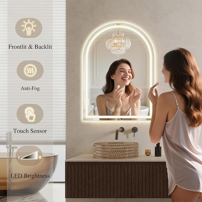 Arched LED Bathroom Mirrors - Image 6
