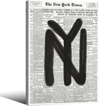 Black and White Newspaper Wall Art Vintage New York City Poster Trendy by Unknown