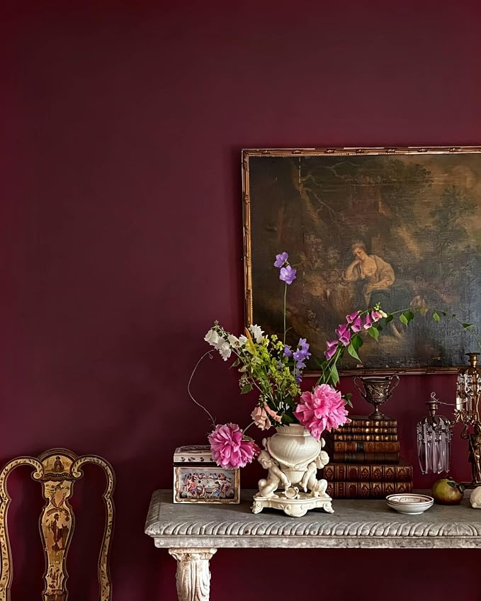 Dimoon 236''x17.7'' Red Peel and Stick Wallpaper Contact Paper Modern Self - Image 2