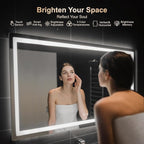 Delma LED Bathroom Mirror with Lights, 30x55 Vanity Mirror - Image 2