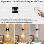 Black Modern LED Wall Sconces Set of Two 3000K-6000K Crystal Bathroom Sconce - Image 3