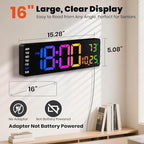 Pytha Sight 16 Inch Large Digital Wall Clock, Large LED Display Digital Wall - Image 2