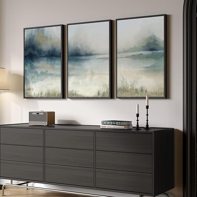 Large Framed Abstract Nature Landscape Wall Art - Image 2