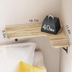 YGEOMER Corner Floating Shelves, Wall Mounted Corner Shelf - Image 3