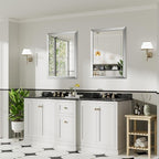28x36 Inch Brushed Silver Bathroom Mirror - Image 4