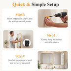 NEWBULIG 24X30 Inch Bathroom Mirror - Image 5
