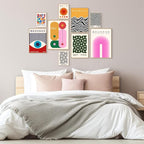 KBKBART 9PCS Eclectic Wall Art Decor, Modern Maximalist Wall Prints - Image 7