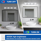 IZORRO LED Modern Bathroom Lights Fixtures, Chrome Acrylic Wall Lighting - Image 4