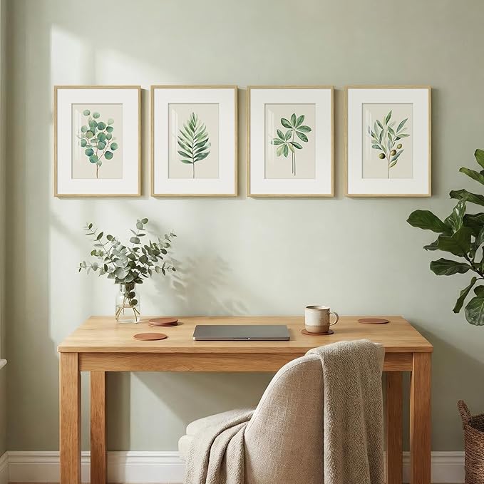 Framed Sage Green Botanical Wall Art - Image 4