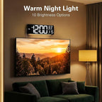 JALL 16.15 inch Large Digital Wall Clock, RGB Lights - Image 10