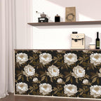Laatse Peony Floral Wallpaper Peel and Stick Gold Leaf Contact Paper Modern - Image 2