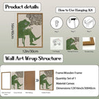 Funny Frog Smoking Wall Art Whimsical Green Frog Wall Decor Painting Cute - Image 3