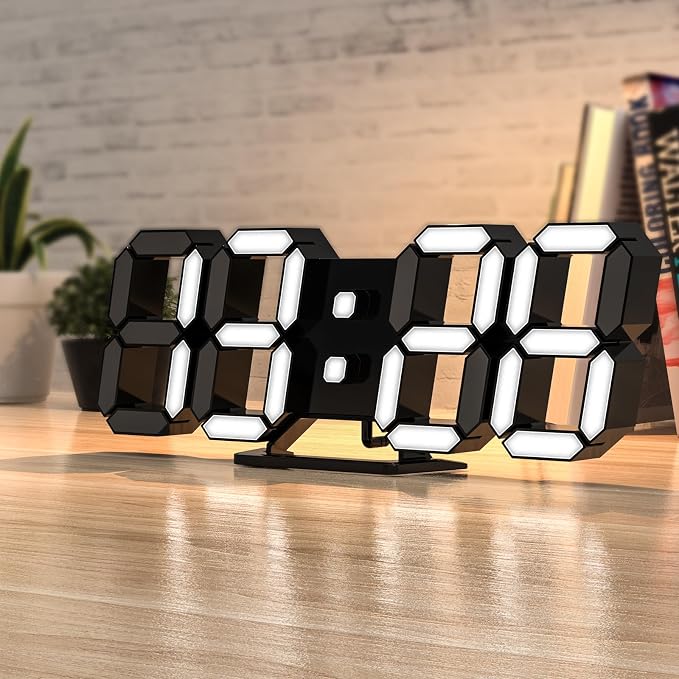 3D LED Clock Desk Alarm Clock Wall Clock - Image 7
