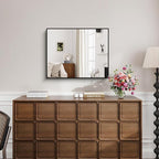 KOCUUY Black Mirror, 24x30 Inch Rectangle Bathroom Mirror - Image 6