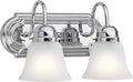 Kichler 12.25" 2-Light Vanity Bath Light in Chrome, Modern Bathroom Light by Kichler
