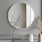 Sunniry White Circle Mirror, Round Mirror 20 inch, Circle Mirrors - Image 4