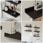 RICHER HOUSE 5 Set Floating Wall Mounted Shelves, Modern Picture Ledge Shelf - Image 4