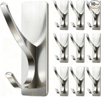 pickpiff Brushed Nickel Self Adhesive Coat Hooks by pickpiff