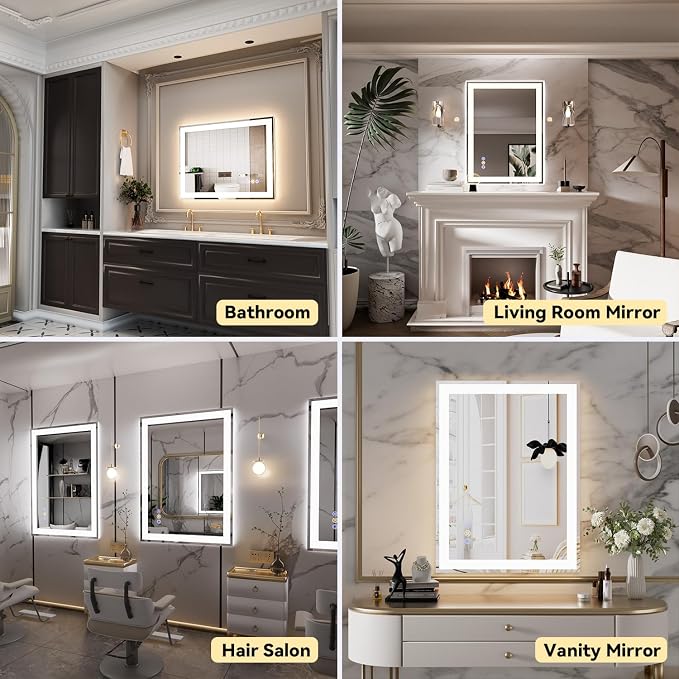 24x36 LED Bathroom Mirror with Lights, Super Bright Front & Backlit Vanity - Image 9