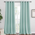NICETOWN Aqua Blue Blackout Curtains 96" Long by NICETOWN