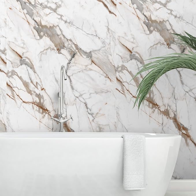 Marble Peel and Stick Waterproof Wall Paneling, Covers 38.75 Sq. Ft. - Image 8